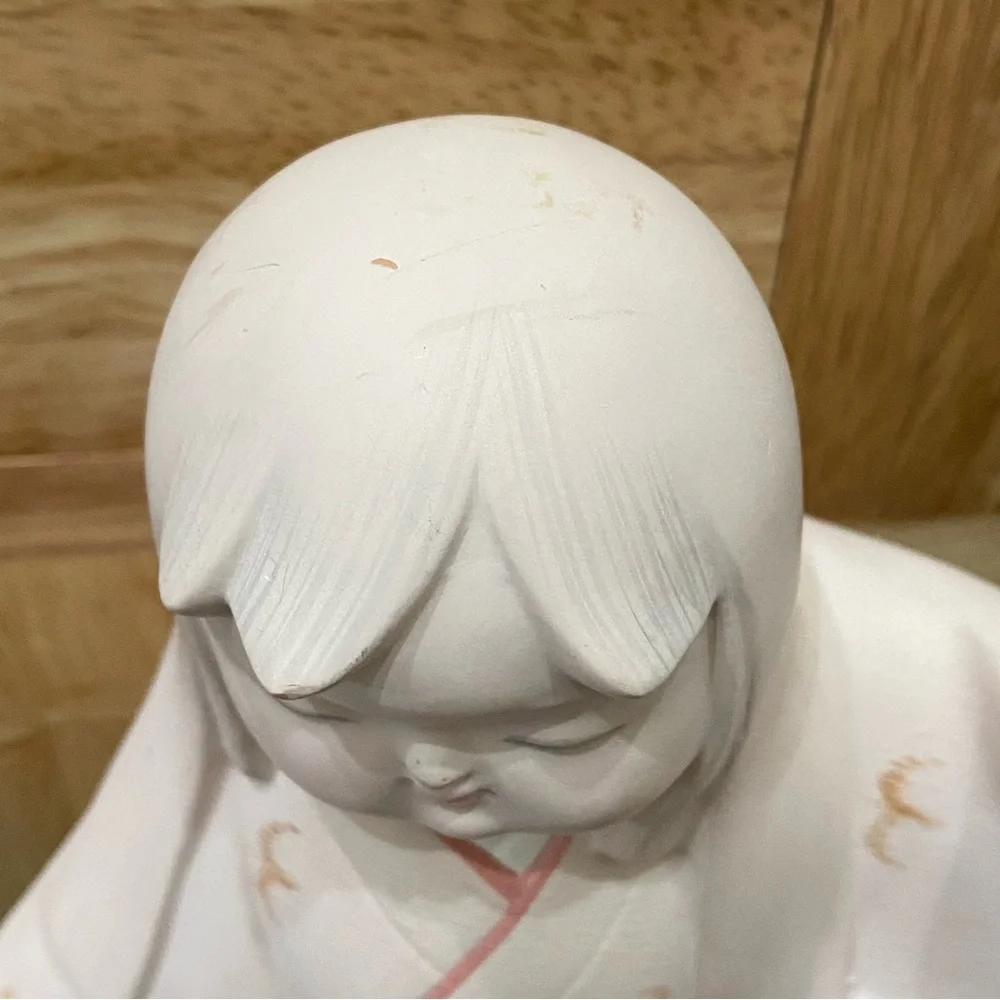Japanese Hakata Doll Ceramic Geisha 9” Figurine